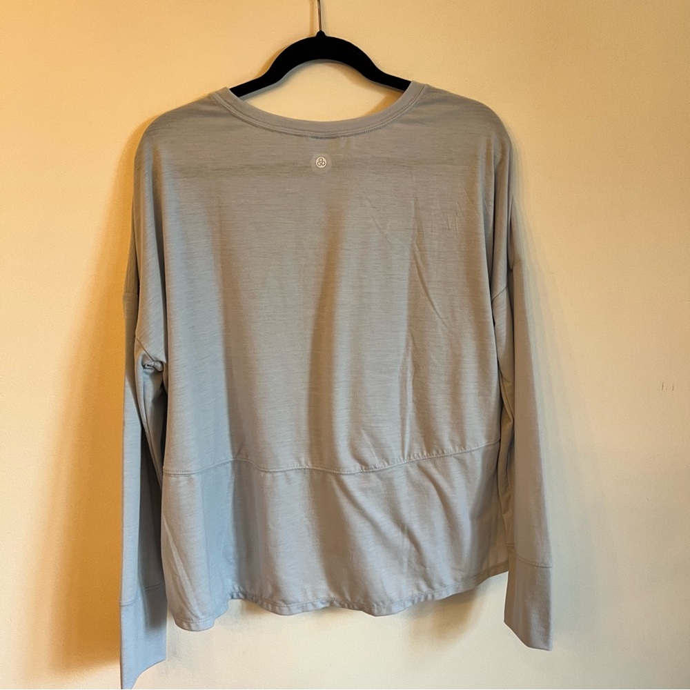 Zella Blue Long Sleeve Hi-Low Activewear T-Shirt | L - Picture 7 of 9